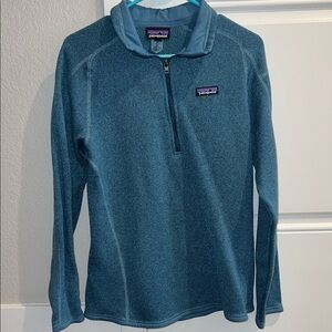 Patagonia Teal Quarter-Zip Fleece